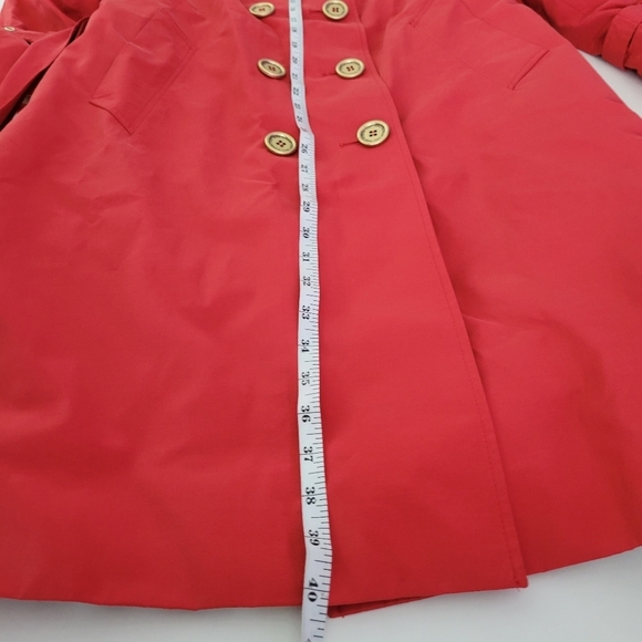 NWOT Isaac Mizrahi Live Red Rain Coat Size XS - Picture 9 of 15